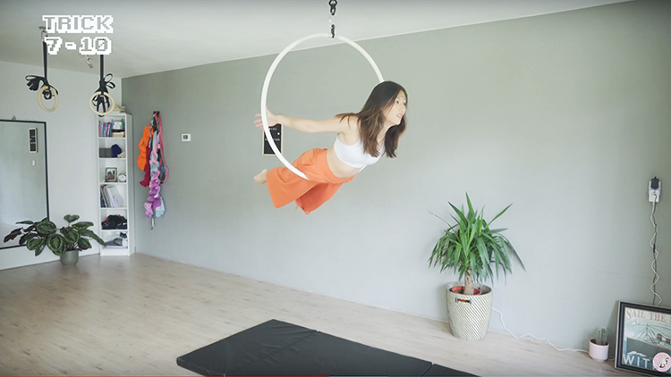 aerial hoop - front balance